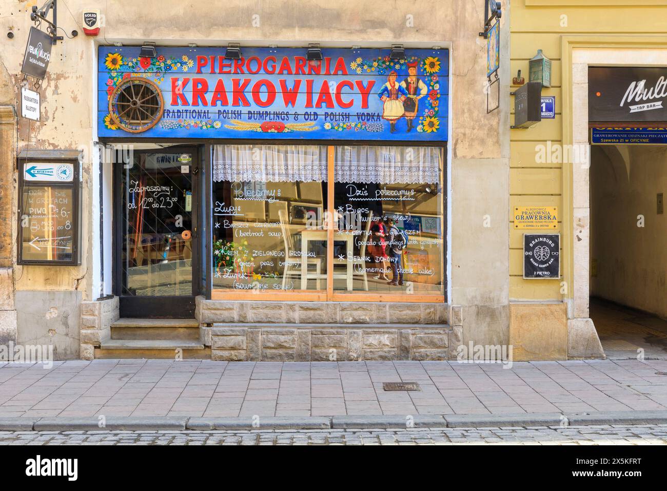 Pologne, Cracovie. Restaurant traditionnel polonais. (Usage éditorial uniquement) Banque D'Images