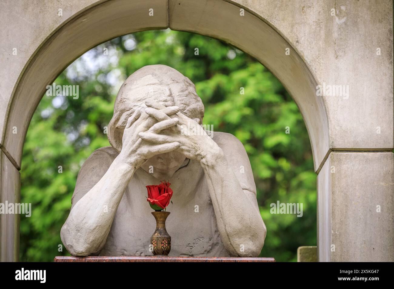 Pologne, Varsovie, Wola. Cimetière de Powazki, historique plus d'un million enterré. Commencé en 1790. Site de pierres tombales historiques polonaises célèbres. Banque D'Images