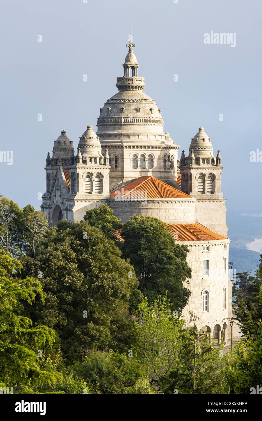 Portugal, Viana do Castelo. Sanctuaire du Sacré-cœur sur le Monte de Luzia, Mont de Sainte Lucy. Banque D'Images