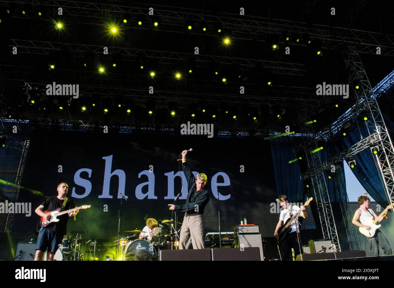 Shame se produisant au Release Athens Festival à Plateia Nerou / Grèce, juin 2019 Banque D'Images