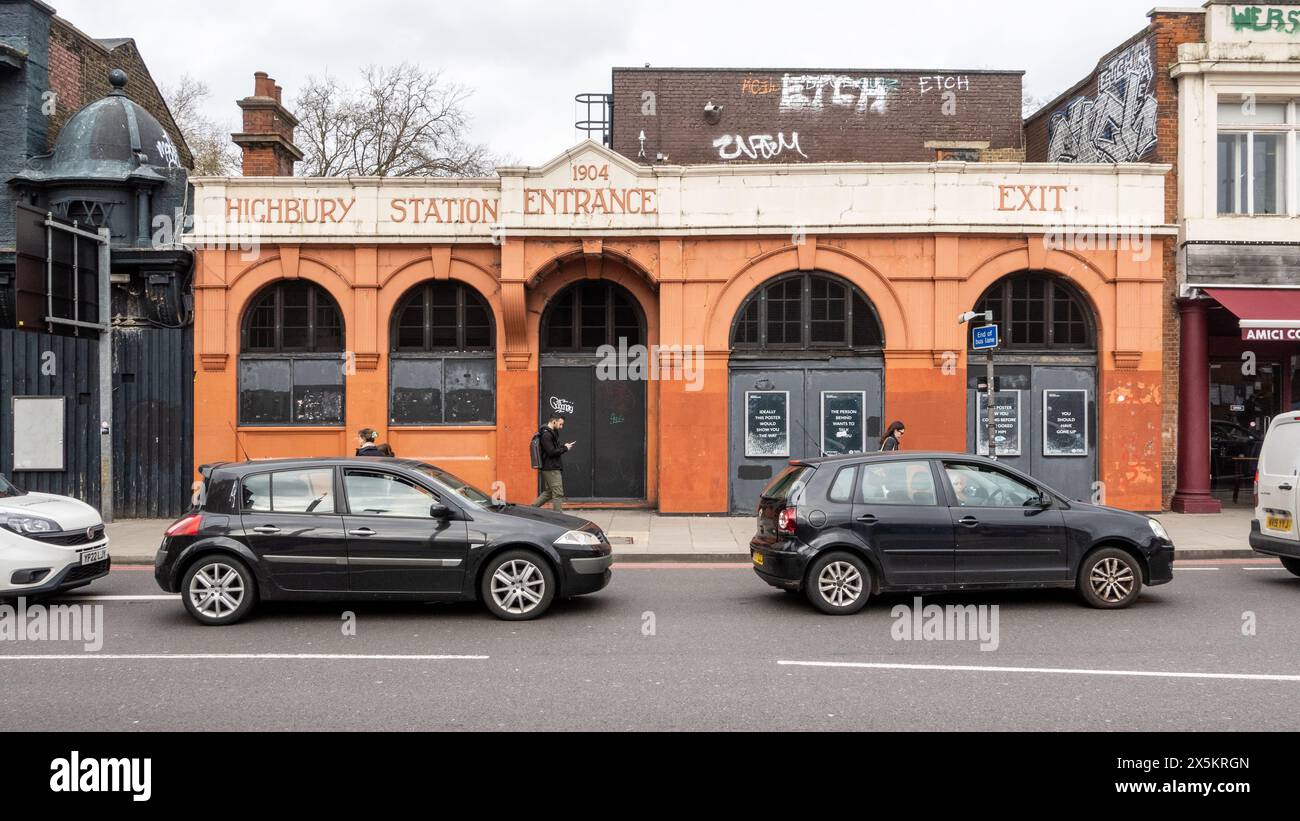 L'ancienne gare de Highbury, maintenant vacante et inutilisée. Banque D'Images