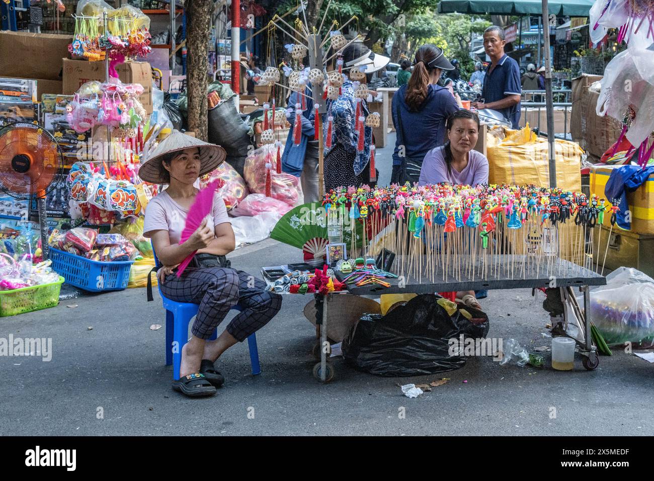 Walking Street et marché de souvenirs, Hanoi, Vietnam Banque D'Images