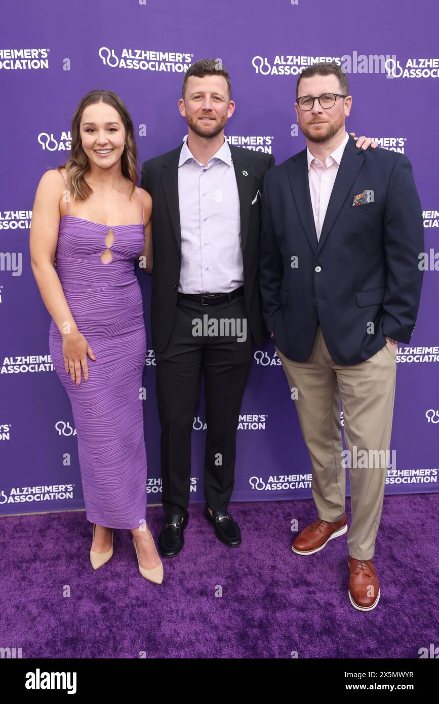 Culver City, États-Unis. 09 mai 2024. Amy Goffe, Kevan Watson et Brett Watson assistent au Gala annuel Magic of Music de l'Alzheimer Association California Southland au Sony Pictures Studios le 9 mai 2024 à Culver City, Californie. Photo : Crash/imageSPACE/SIPA USA crédit : SIPA USA/Alamy Live News Banque D'Images