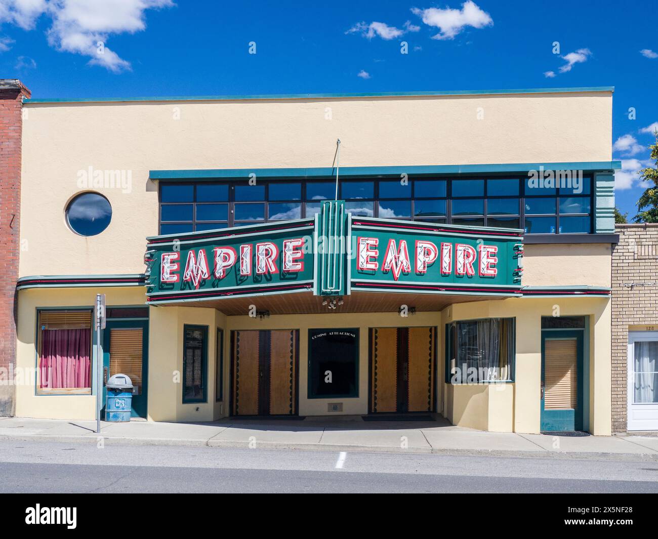 États-Unis, État de Washington, Palouse. L'ancien théâtre Empire dans la ville de Tekoa. Maintenant utilisé comme centre des arts de la scène. (Usage éditorial uniquement) Banque D'Images