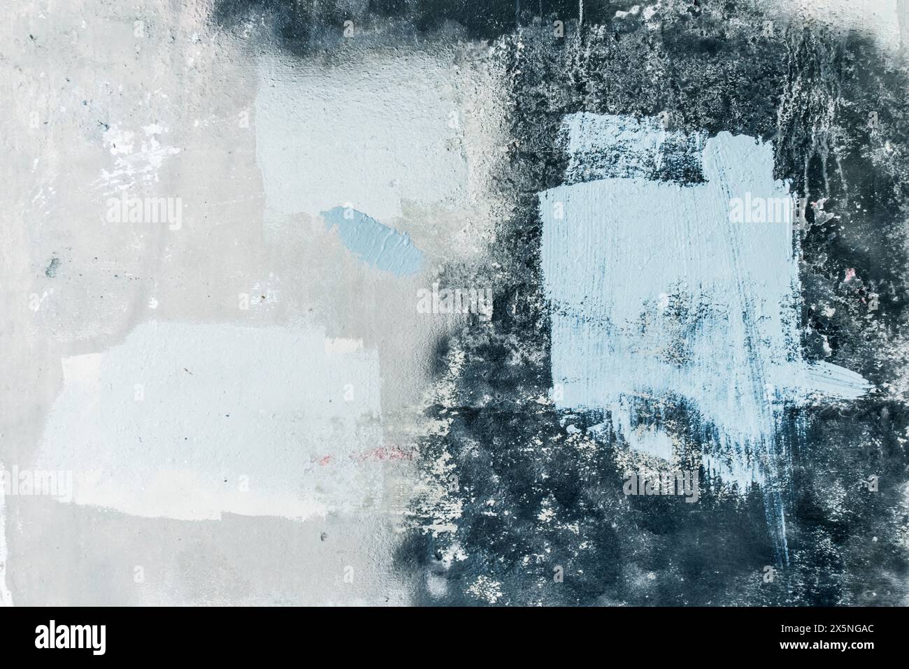 États-Unis, État de Washington, île de Whidbey. Parc historique d'État de Fort Casey, mur peint abstrait Banque D'Images