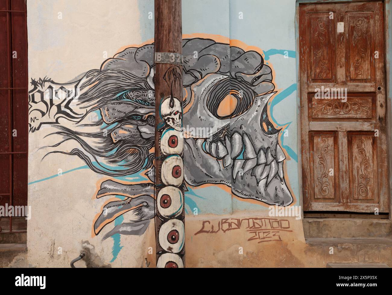 Street art, la Havane, Cuba. Banque D'Images