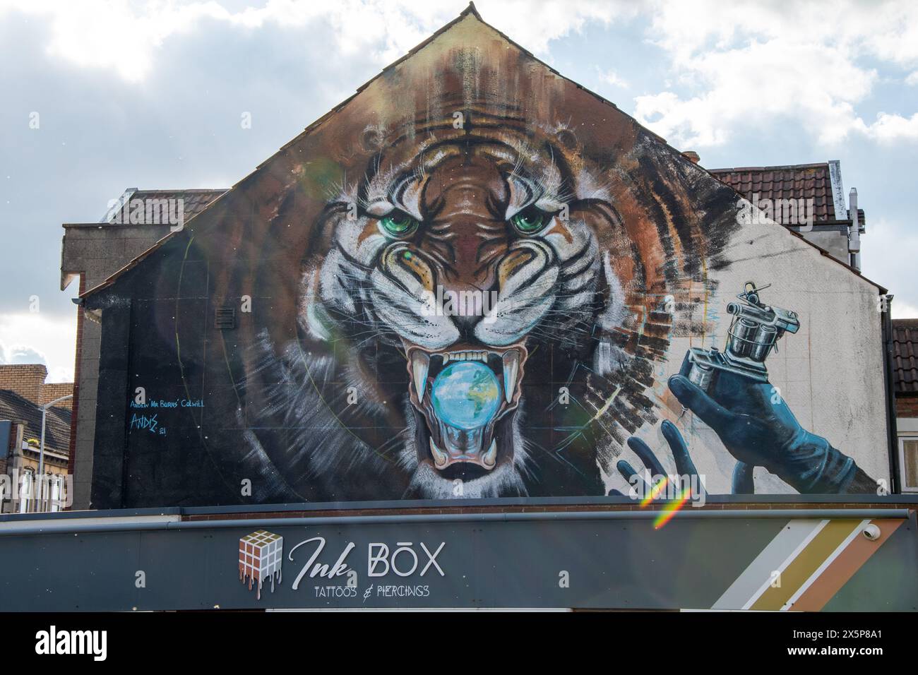 Du Street art incroyable à la périphérie de Bristol Banque D'Images