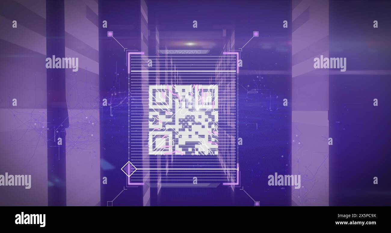 Image du code qr sur les formes Banque D'Images