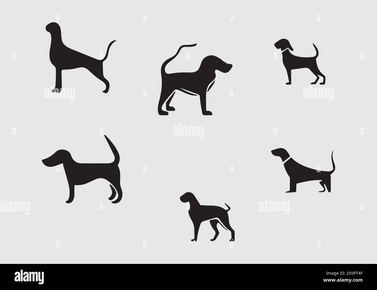 Design minimaliste élégant du chien courant de montagne bavarois icône Illustration de Vecteur