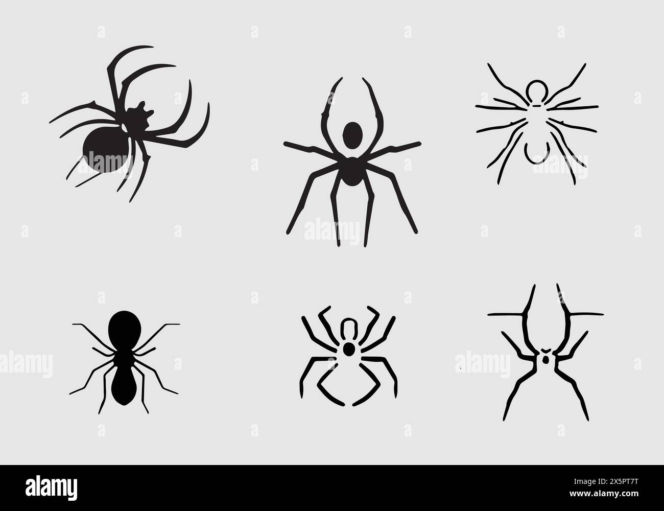 Conception d'illustration d'icône de Widow Spider minimale Illustration de Vecteur