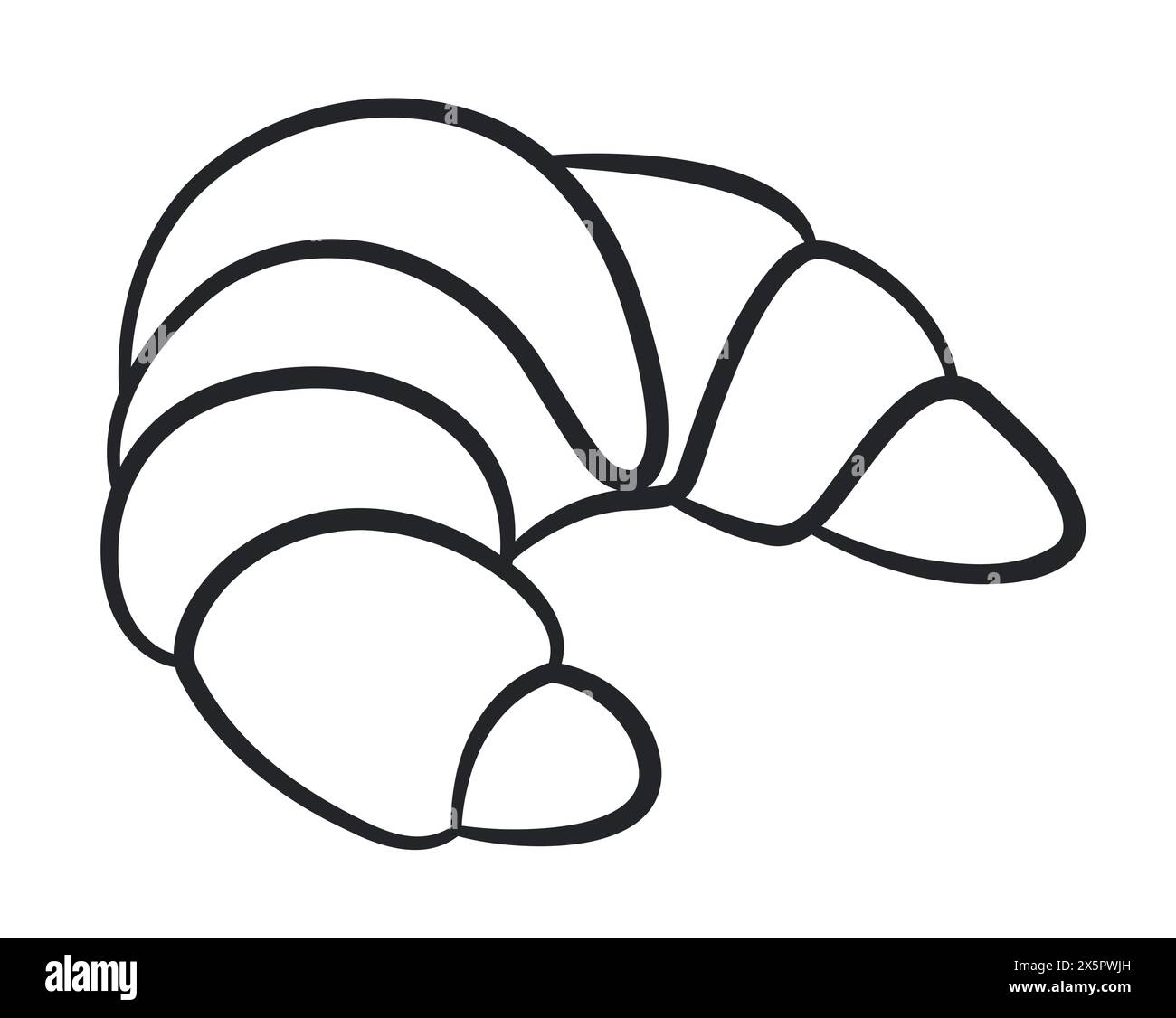 Illustration du contour noir de boulangerie française isolé Illustration de Vecteur