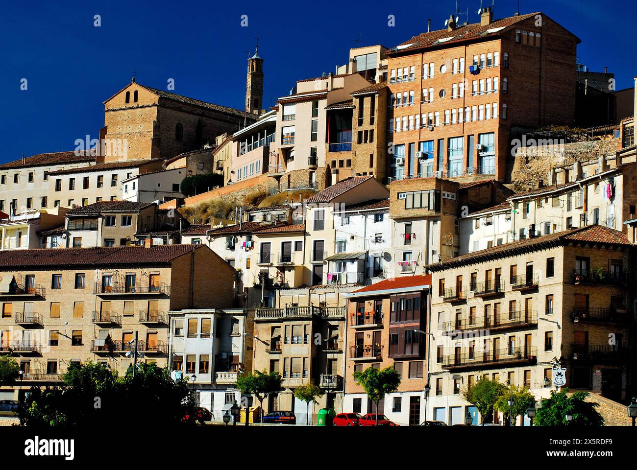 Vue de la ville de Tarazona, Saragosse, Aragon, Espagne Banque D'Images
