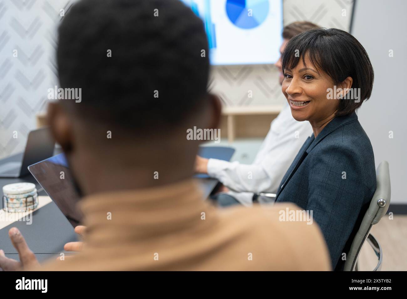 Businessman in conference room Banque D'Images