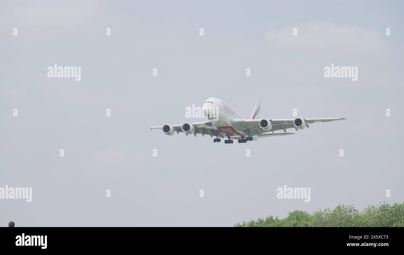 Unis Airbus A380 Banque D'Images