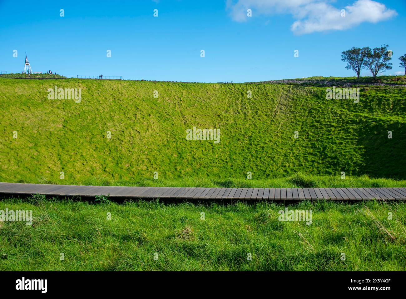 Sentier pédestre du Mont Eden - Auckland - Nouvelle-Zélande Banque D'Images