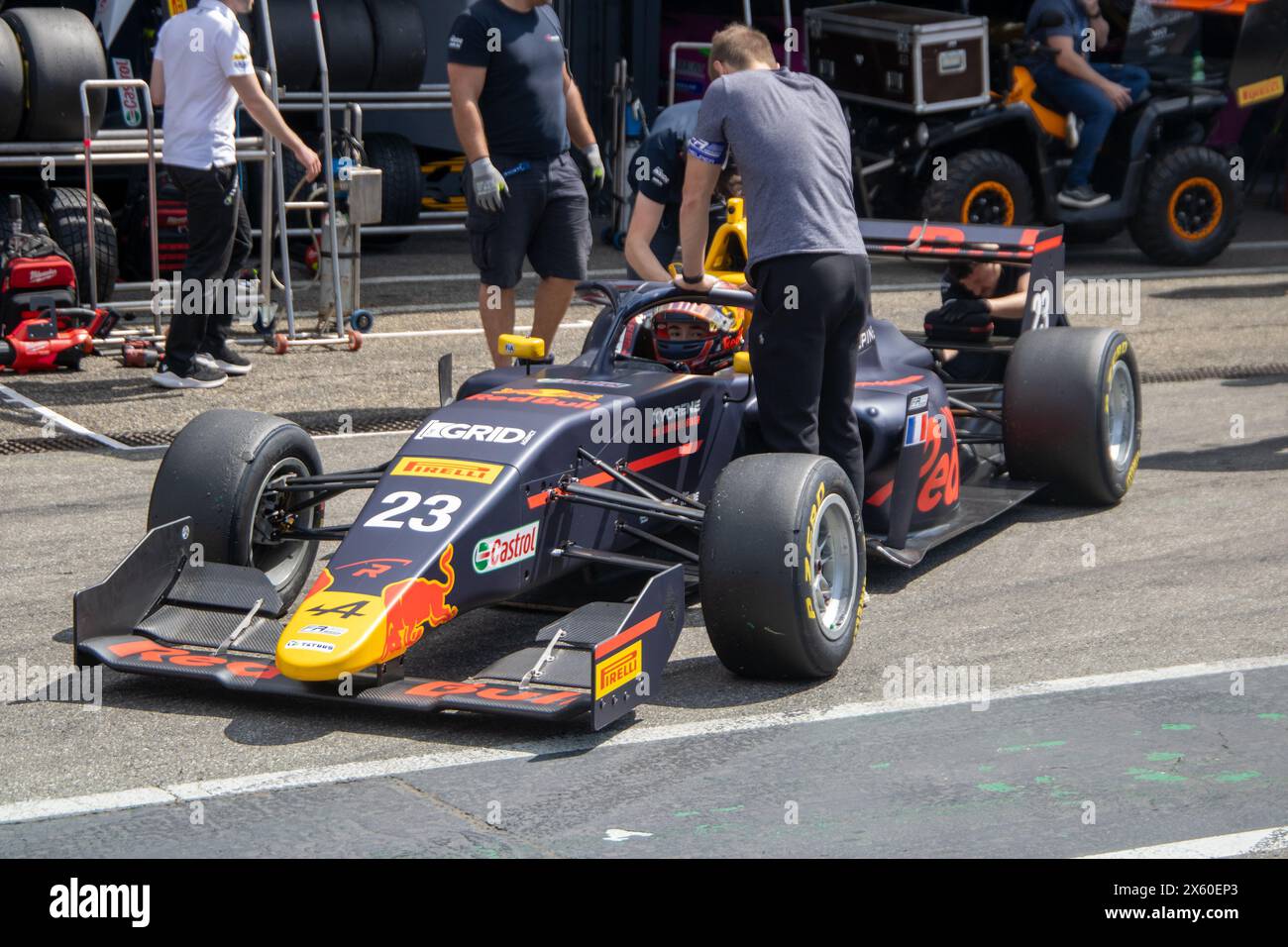 10. Mai 2024, Hockenheimring (Allemagne : Freies Training der FRECA (formule régionale par Alpine 2024). Bild : Enzo Deligny (Espagnol) Banque D'Images