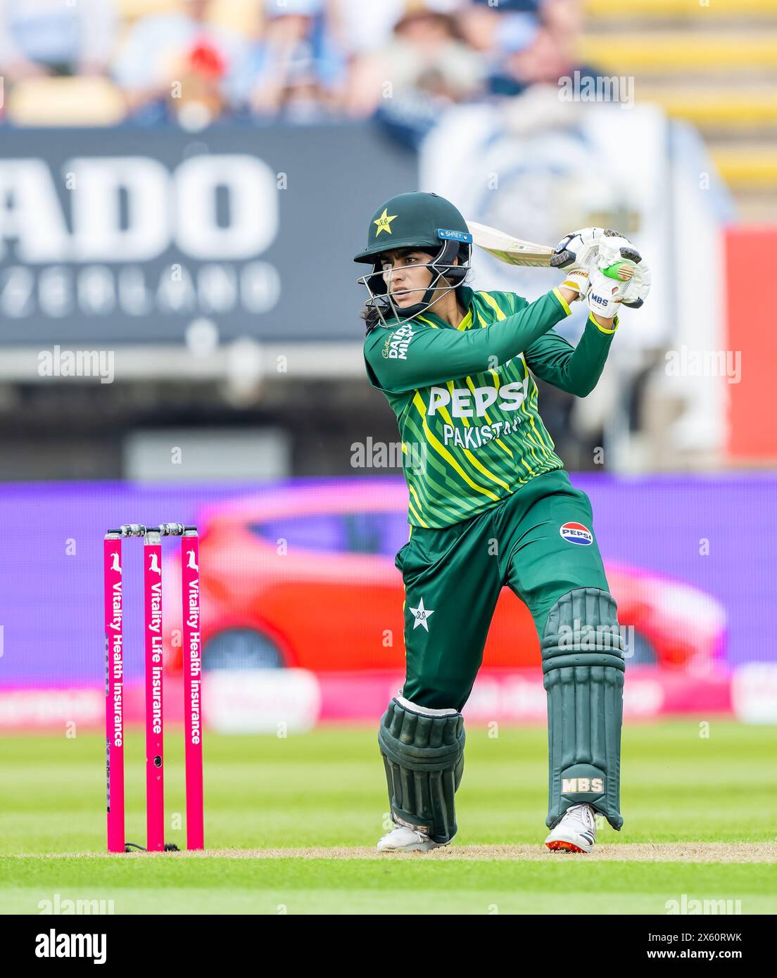 Gull Feroza battant pour le Pakistan lors de la série internationale Vitality T20 entre l'Angleterre et le Pakistan Banque D'Images