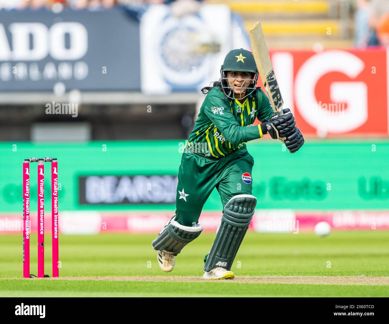 Sadaf Shamas battant pour le Pakistan lors de la série internationale Vitality T20 entre l'Angleterre et le Pakistan Banque D'Images