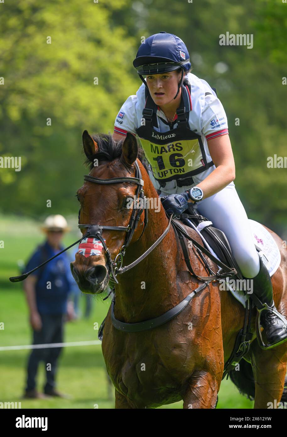 Badminton Horse Trials Cross Country - Gloucestershire, Royaume-Uni. 11 mai 2024. Bubby Upton on Cola pendant le Cross County à Badminton. Crédit photo : Mark pain / Alamy Live News Banque D'Images