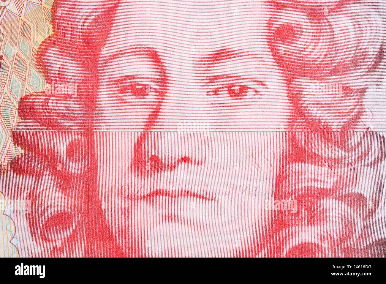 John Houblon un gros portrait de l'argent anglais - livre Banque D'Images