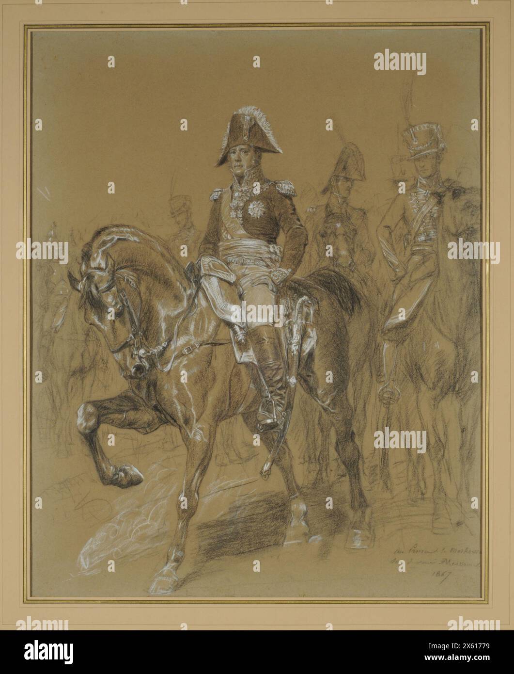 Portrait du Maréchal Ney, Duc d'Elchingen Jean-Louis-Ernest Meissonier Banque D'Images