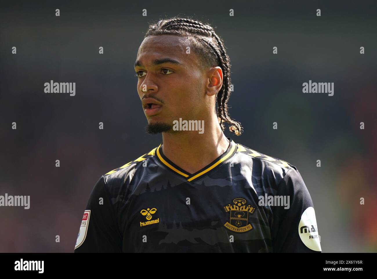 Le Sekou Mara de Southampton lors du match de play-off du Sky Bet Championship, demi-finale, première manche aux Hawthorns, West Bromwich. Date de la photo : dimanche 12 mai 2024. Banque D'Images