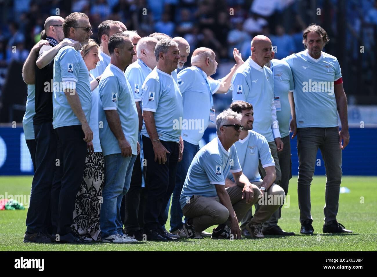 Rome, Italie. 12 mai 2024. Champions italiens du Lazio 1974 lors de la 36e journée du Championnat de Serie A entre S.S. Lazio et Empoli FC, le 12 mai 2024 au stade olympique de Rome, Italie. Crédit : Agence photo indépendante/Alamy Live News Banque D'Images