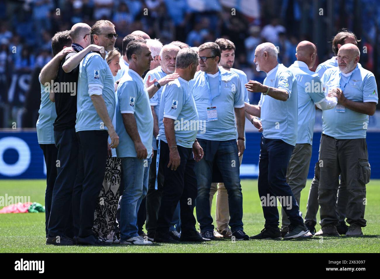 Rome, Italie. 12 mai 2024. Champions italiens du Lazio 1974 lors de la 36e journée du Championnat de Serie A entre S.S. Lazio et Empoli FC, le 12 mai 2024 au stade olympique de Rome, Italie. Crédit : Agence photo indépendante/Alamy Live News Banque D'Images