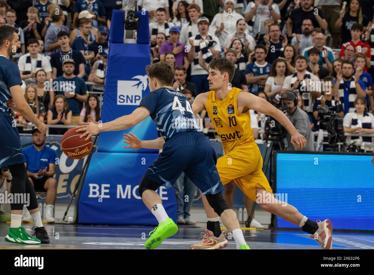 12.05.2024, Easy Credit BBL, Basketball Bundesliga, 32. Spieltag : MLP Academics Heidelberg gegen Tigers Tübingen (Endstand 93:78). AM Ball : Bennet Hun Banque D'Images