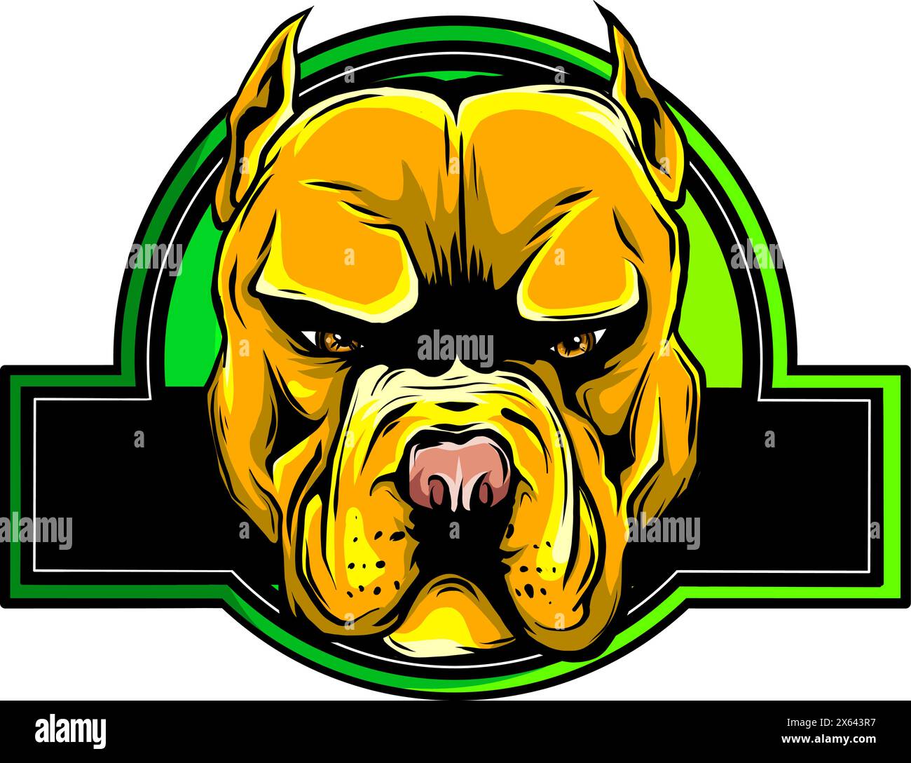 American Staffordshire Bull Terrier chien, Bully, Pitbull - illustration vectorielle isolée Illustration de Vecteur