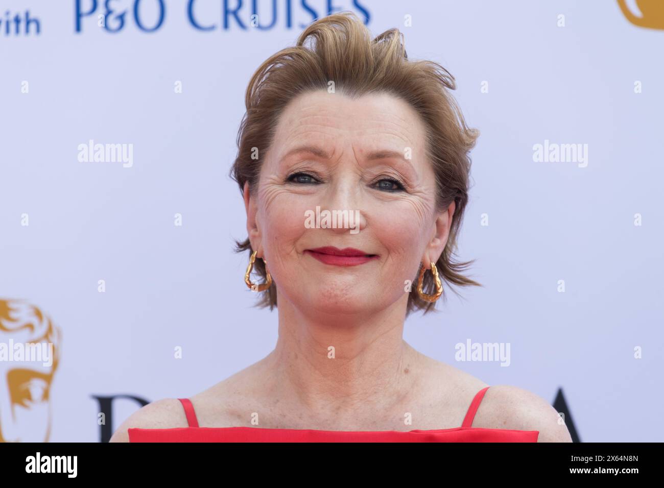 Londres, Royaume-Uni. 12 mai 2024. LONDRES, ROYAUME-UNI - 12 MAI 2024 : Lesley Manville assiste aux BAFTA Television Awards avec P&O Cruises au Royal Festival Hall de Londres, Royaume-Uni, le 12 mai 2024. (Photo de Wiktor Szymanowicz/NurPhoto) crédit : NurPhoto SRL/Alamy Live News Banque D'Images