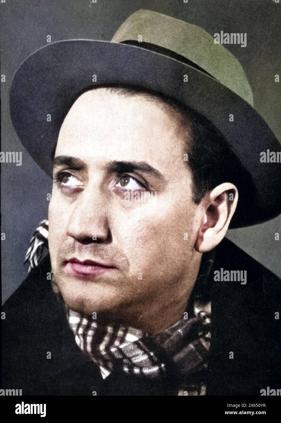 Silone, Ignazio, 1.5.1900 - 23.8,1973, auteur / écrivain italien, portrait avec chapeau, vers 1930, USAGE ÉDITORIAL EXCLUSIF Banque D'Images