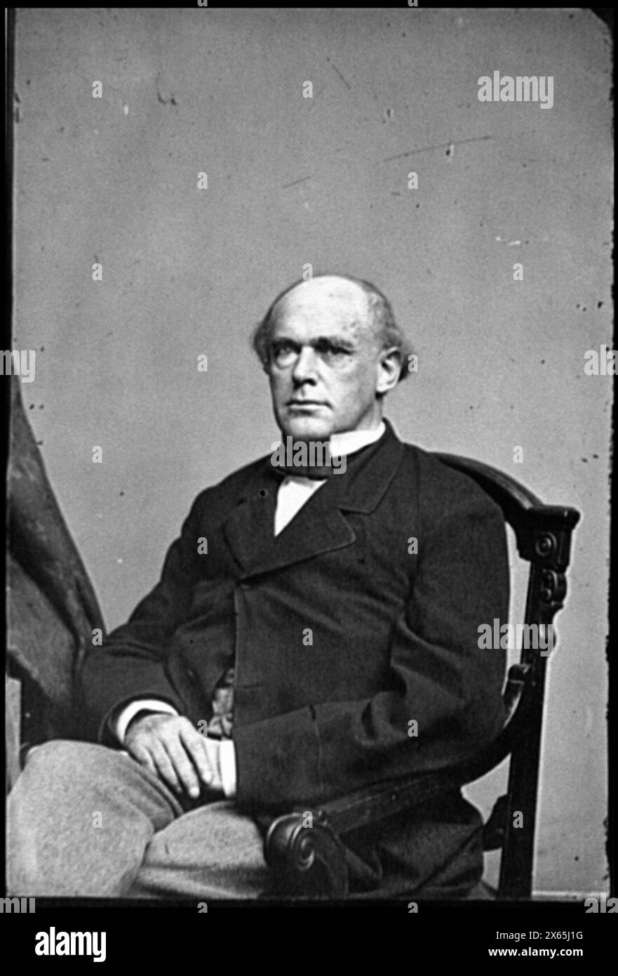 Portrait du secrétaire au Trésor Salmon P. Chase, officier du gouvernement des États-Unis, photographies de la guerre de Sécession 1861-1865 Banque D'Images