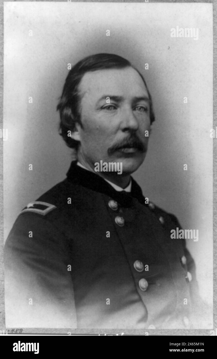 Joshua Thomas Owen, portrait de la tête et des épaules, face à droite, en uniforme, photographies de la guerre civile 1861-1865 Banque D'Images