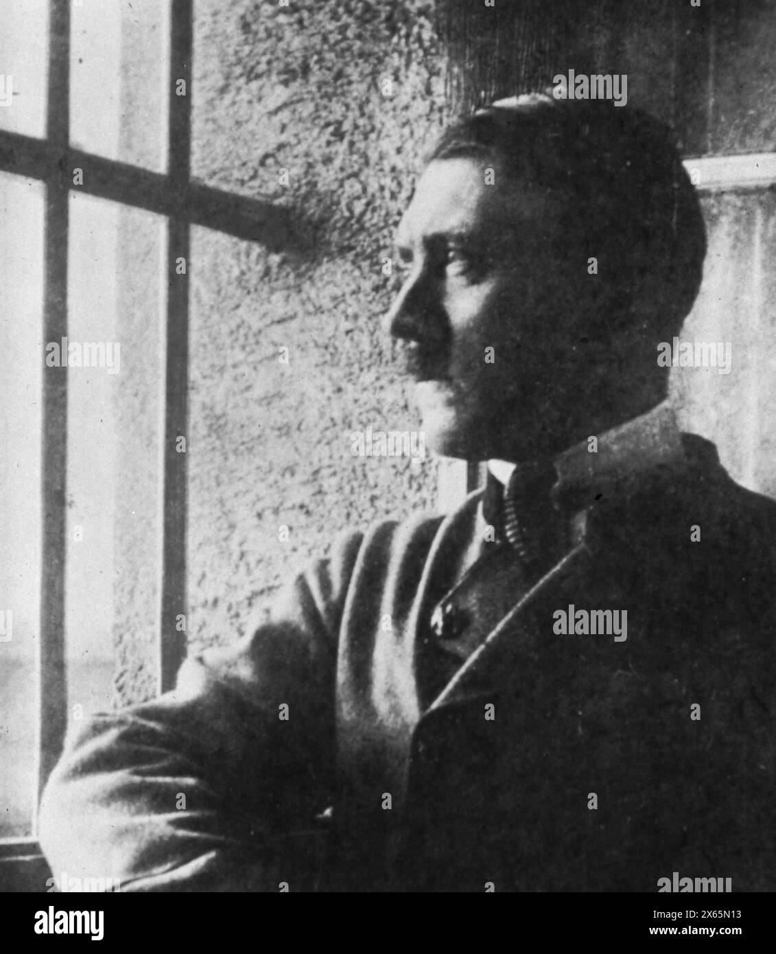 Le dictateur allemand Adolph Hitler dans la prison de Landsberg, Allemagne 1924 Banque D'Images