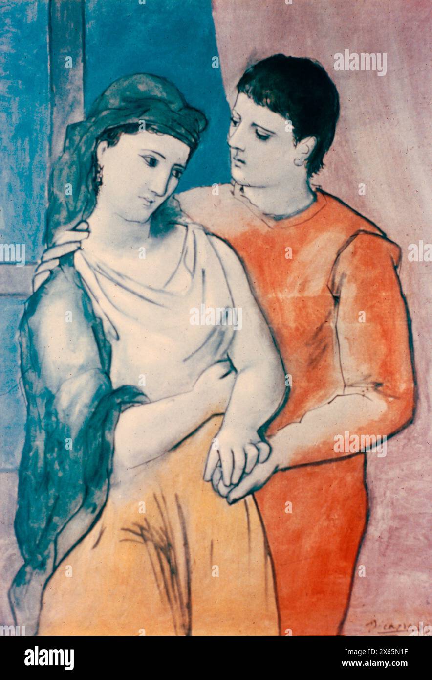 Les amoureux, peinture de l'artiste espagnol Pablo Picasso, 1923 Banque D'Images