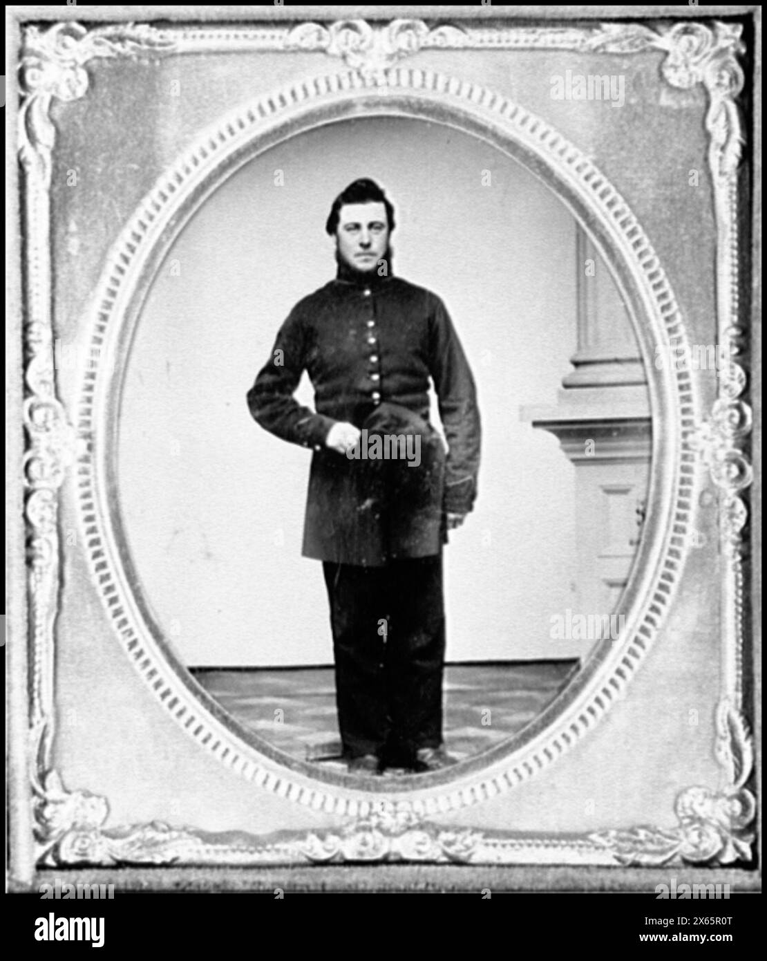 Portrait de John Miller, de Dummerston, compagnie K, 9th Vermont Infantry, U.S.A. photographies de la guerre civile 1861-1865 Banque D'Images