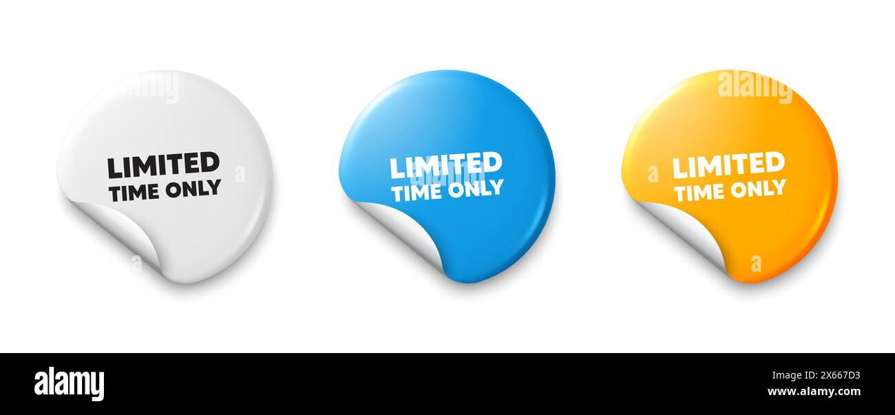 Symbole de durée limitée. Panneau d'offre spéciale. Étiquettes de prix. Vecteur Illustration de Vecteur