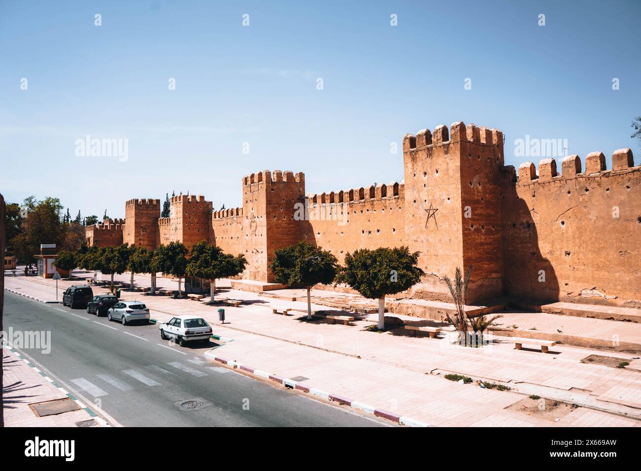 Mur de forteresse dans la ville de Taroudant, Maroc Banque D'Images