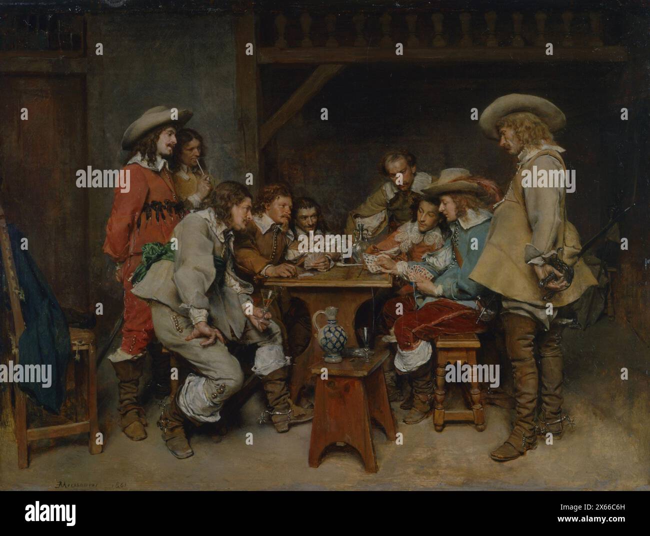 Un jeu de piquet, 1861 Jean-Louis-Ernest Meissonier Banque D'Images