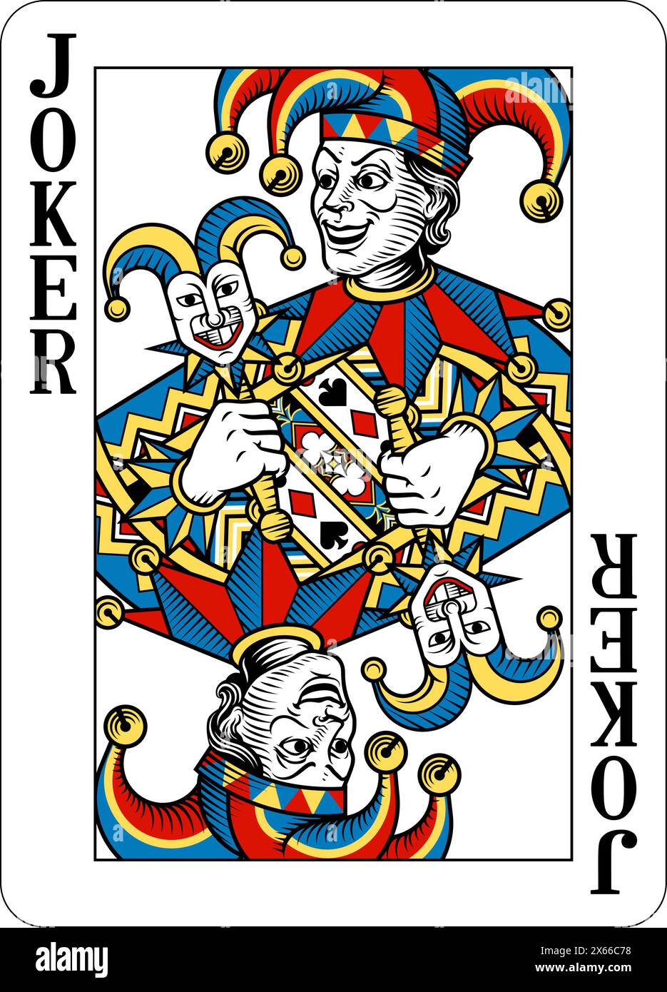 Conception de carte Joker à partir du jeu de cartes à jouer Illustration de Vecteur