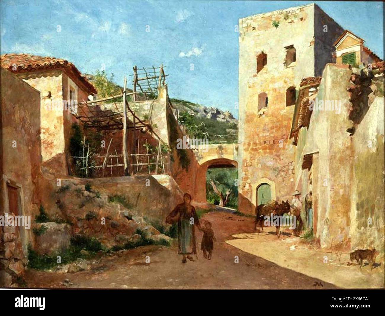 En juin 1868, Meissonier arriva à Antibes - « il est agréable de se bronzer dans la lumière brillante du Sud », écrivait-il Jean-Louis-Ernest Meissonier Banque D'Images