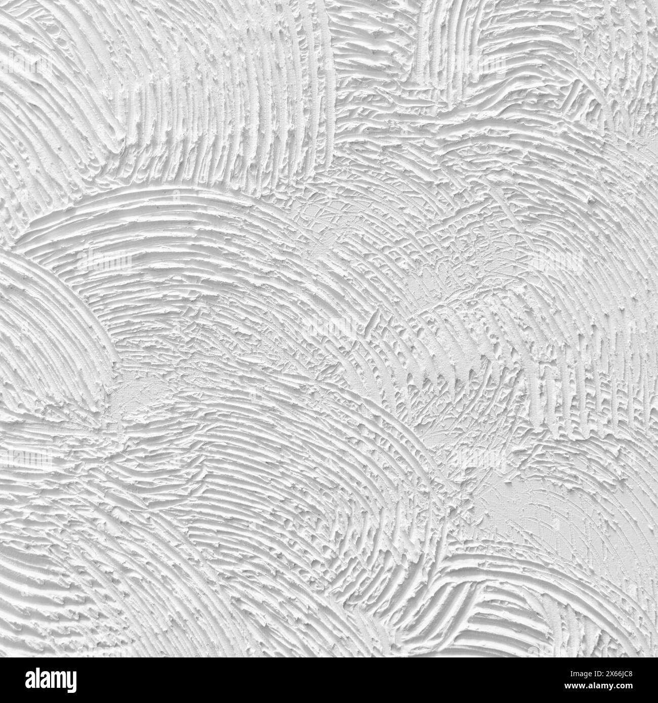 Fond de structure blanche avec un motif de texture aléatoire. Toile lumineuse abstraite avec un design décoratif. Espace vide comme toile de fond. Banque D'Images