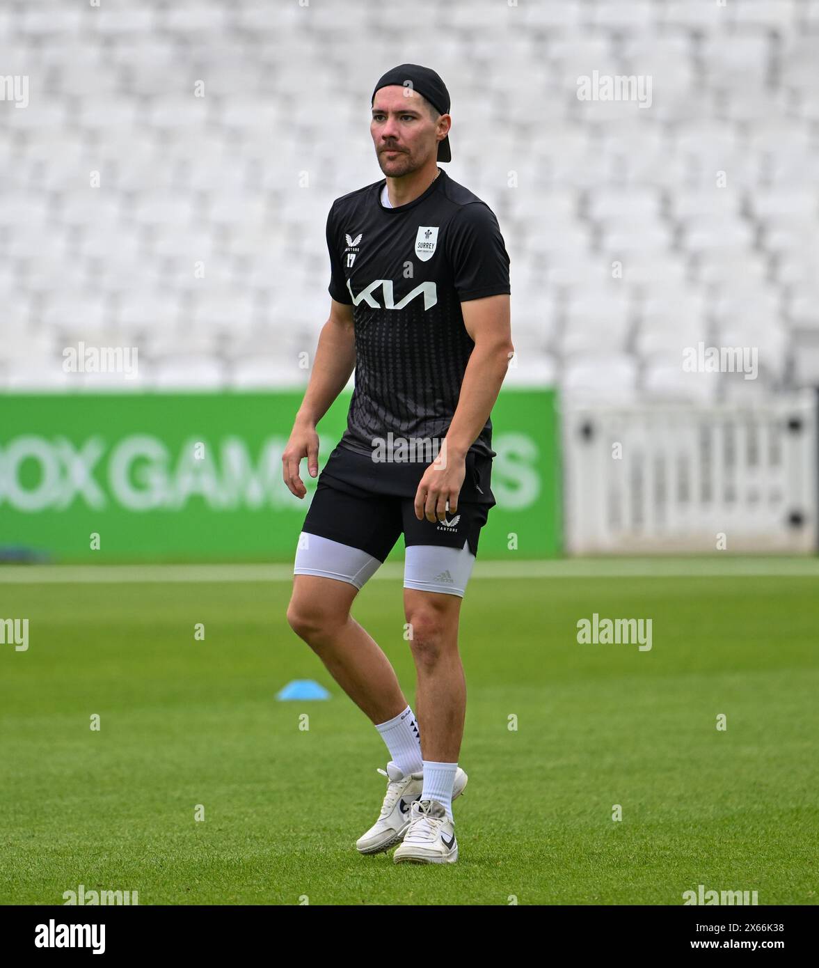 Ovale, Angleterre. 13 mai 2024. Rory Burns du Surrey County Cricket Club avant le match de championnat Vitality County entre Surrey CCC et Warwickshire CCC. Crédit : Nigel Bramley/Alamy Live News Banque D'Images