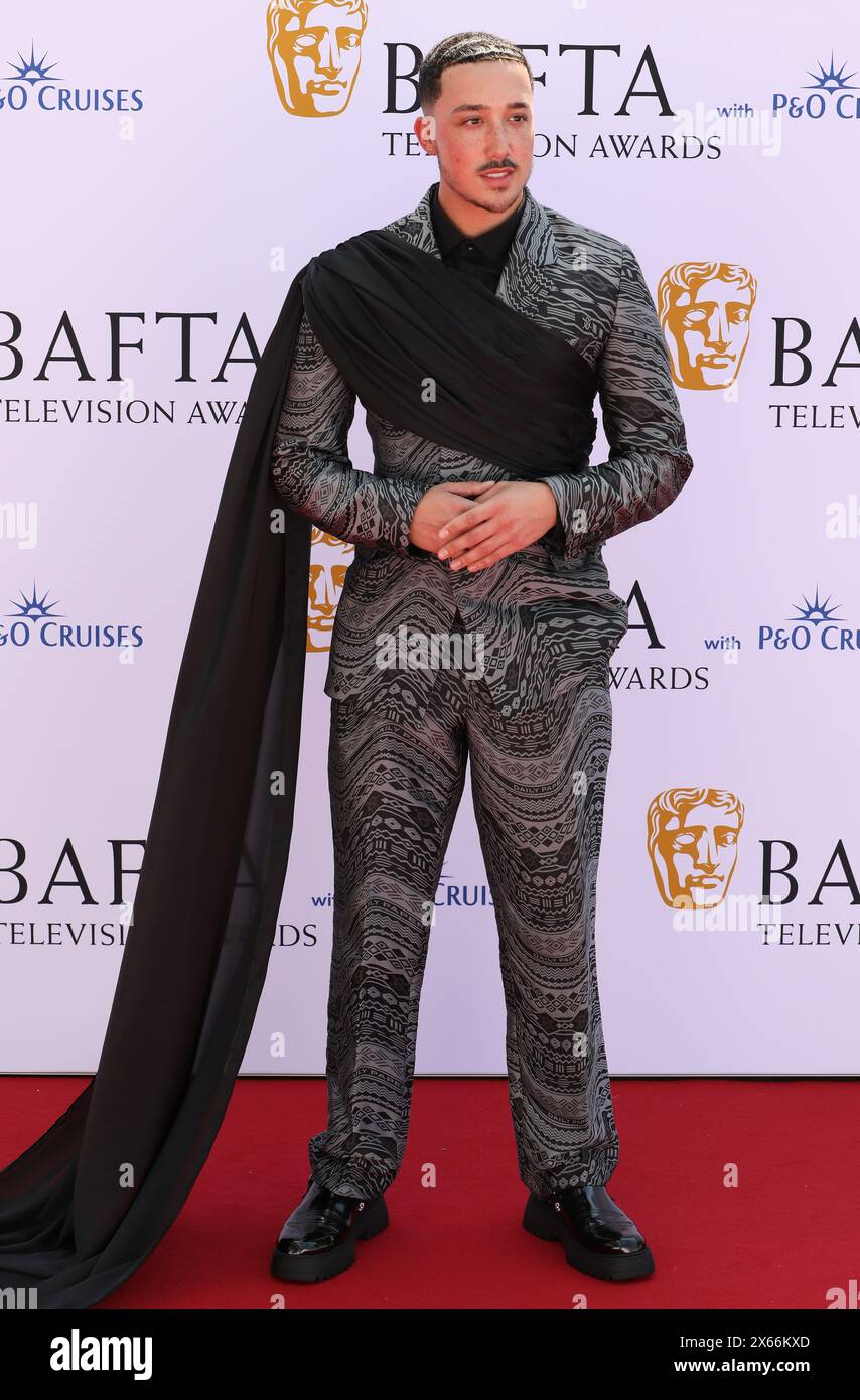 Kyron Hamilton participe aux BAFTA TV Awards avec P&O Cruises 2024 au Royal Festival Hall de Londres. Banque D'Images