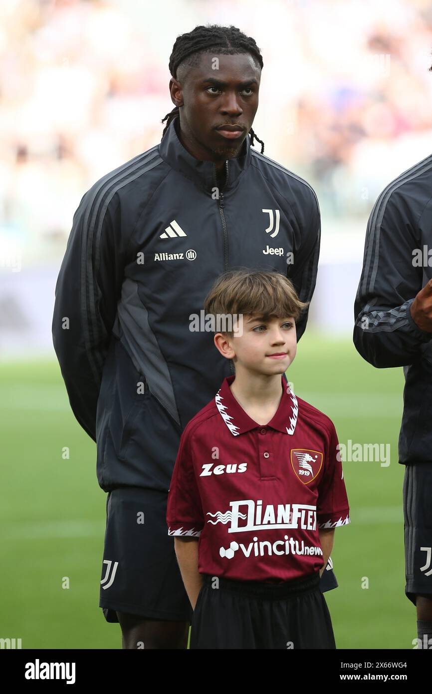 Moise Kean du Juventus FC lors du match entre la Juventus FC et l'US Salernitana le 12 mai 2024 au stade Allianz de Turin, en Italie. Banque D'Images