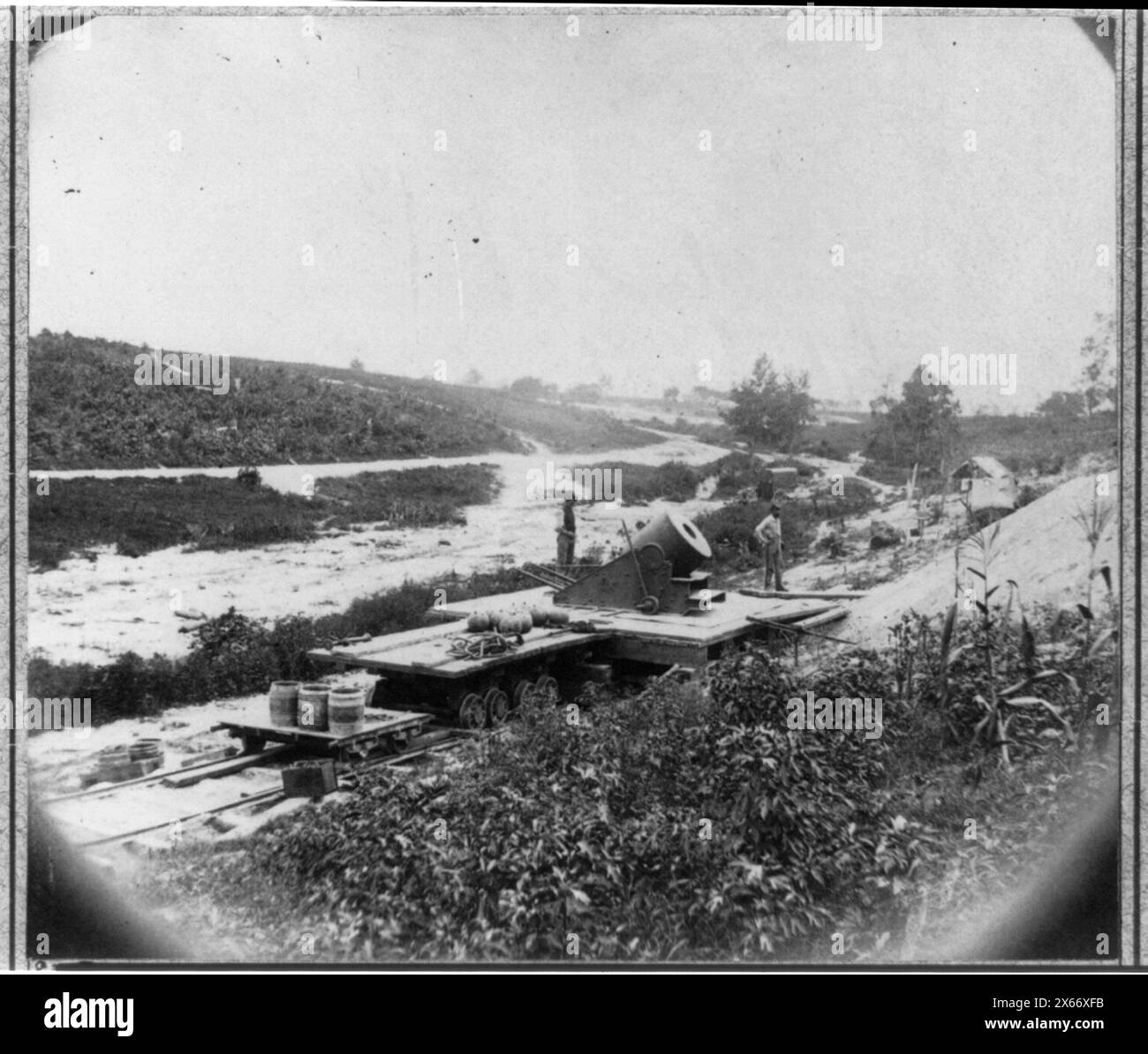 Petersburg, Virginie, septembre 1864, 23 pouces mortier DICTATEUR, photographies de la guerre civile 1861-1865 Banque D'Images