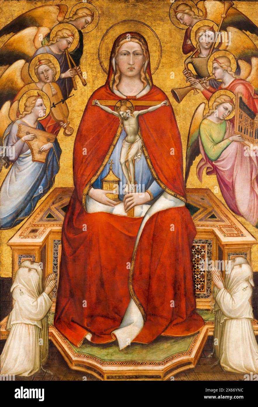Spinello Aretino, Sainte Marie Madeleine tenant un crucifix, peinture à tempera sur toile, 1395-1400 Banque D'Images