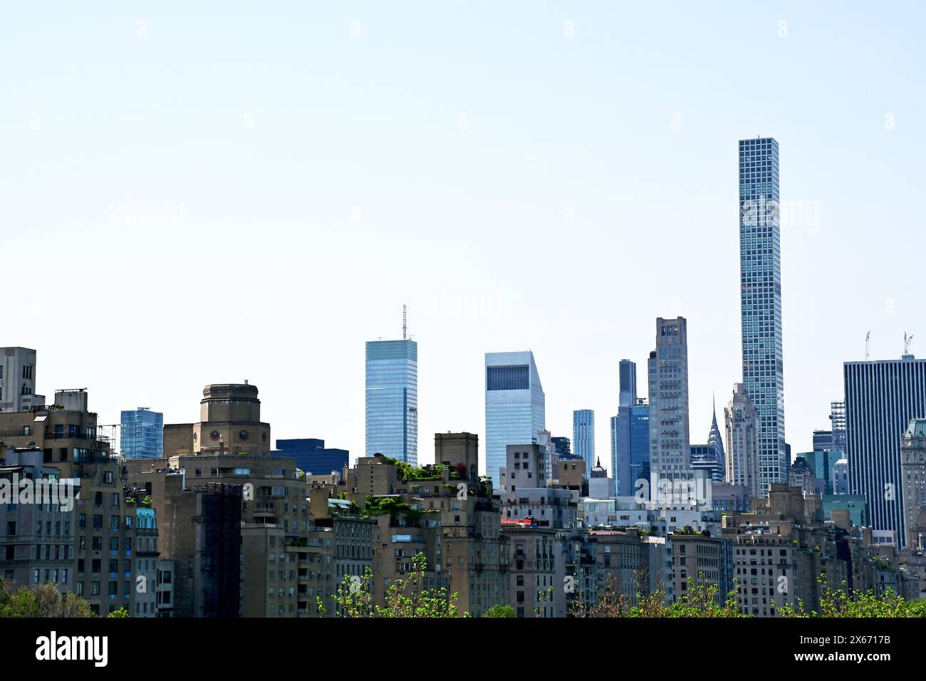 Vue de Manhattan depuis le toit, Metropolitan Museum of Art, New York City, États-Unis Banque D'Images