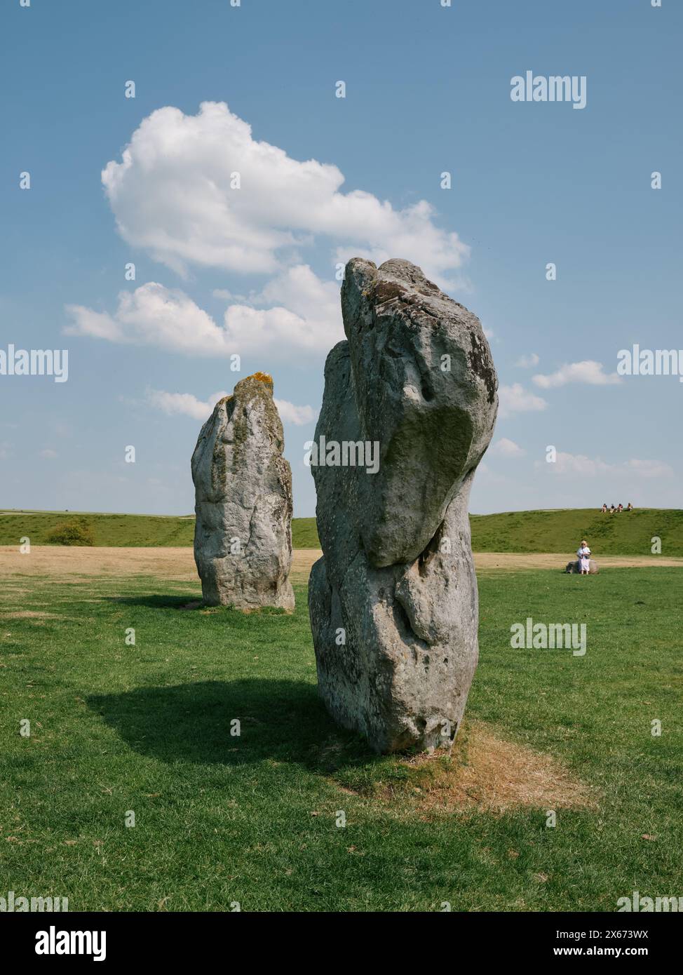 Cercle intérieur sud d'Avebury henge néolithique à Avebury, Wiltshire, Angleterre Royaume-Uni - cercle de pierre mégalithique Banque D'Images